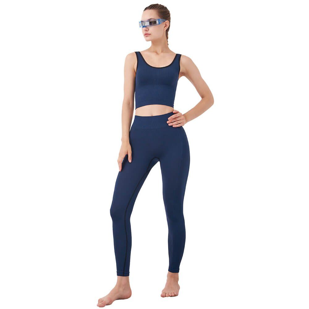 1L-T585586 Women Sportswear and Yogawear with Vest Bra and long Leggings