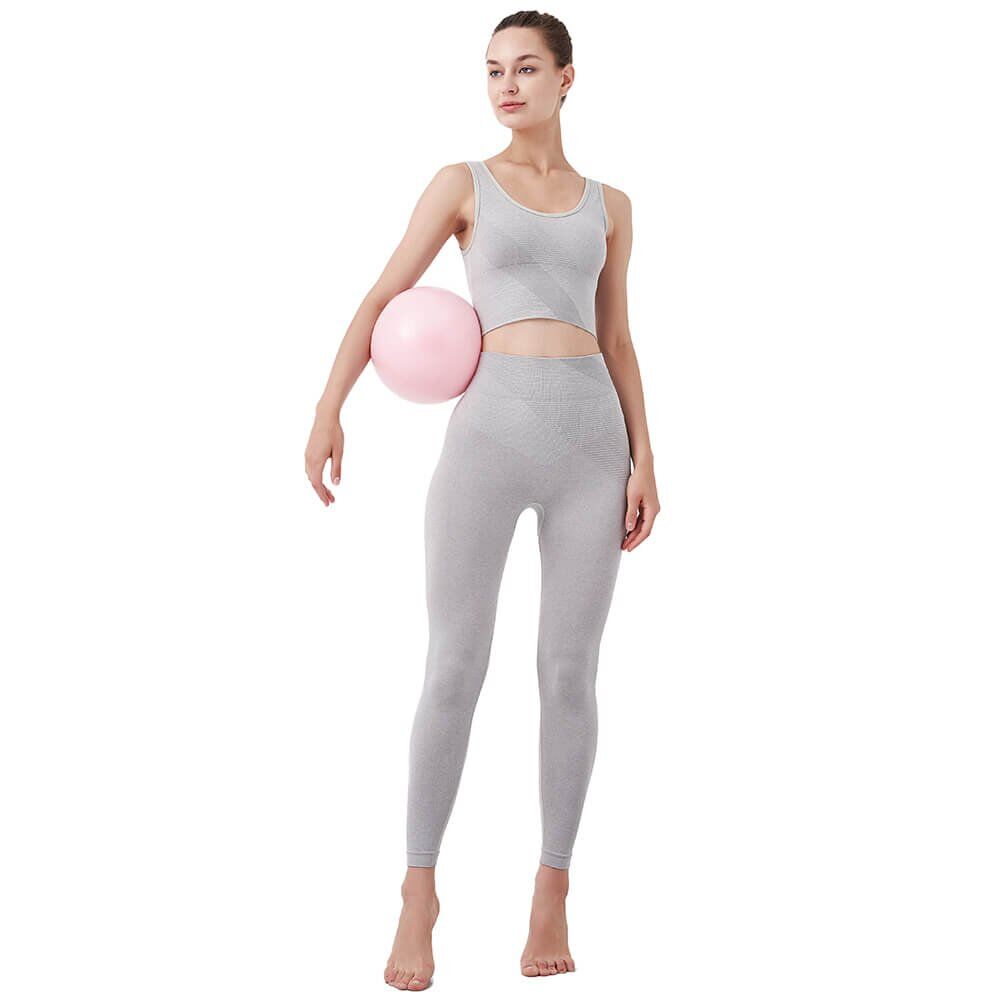 1L-T592593 Women Sportswear and Yogawear with Vest Bra and long Leggings